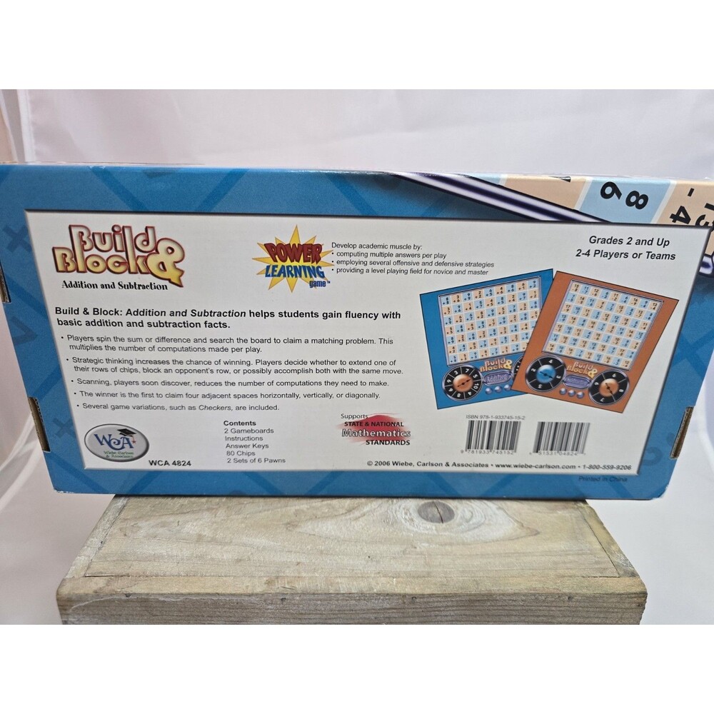 Build & Block Addition Subtraction Math Learning Board Game Grades 2+ Complete - Picture 4 of 10